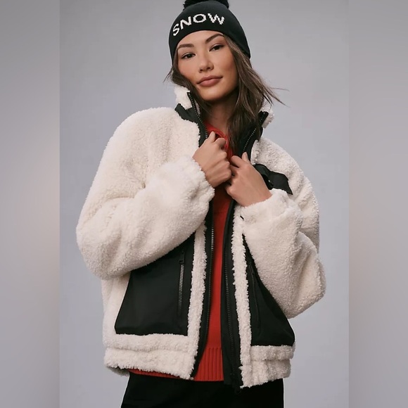 Alp N’Rock Noelle II Shearling Jacket White Black - Picture 1 of 12